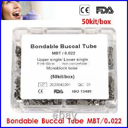 200Pcs Dental Orthodontic Buccal Tubes 1st Molar MBT/Roth 0.022 Monoblock CE