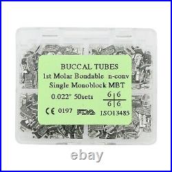 200Pcs Dental Orthodontic Monoblock Bonding MBT 022 1St Molar Buccal Tubes
