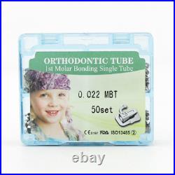 200Pcs Dental Orthodontic Monoblock CON Buccal Tubes Roth MBT 022 1st 2nd Molar