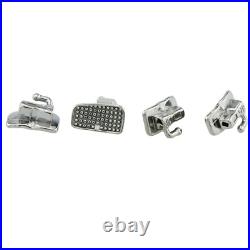 200Pcs Dental Orthodontic Monoblock Non-Conv Buccal Tubes 1st Molar Roth 0.022