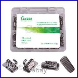200Pcs Orthodontic Metal Buccal Tubes 1st Molar MBT 0.022 Monoblock Non Convert
