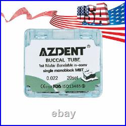 20Box Dental Buccal Tube 1st Molar Bonding N-Convertible Inblock MBT 022 AZDENT