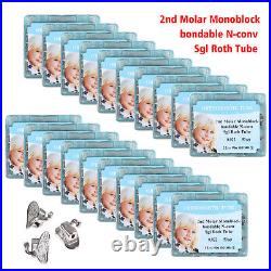 20PACKS Dental Orthodontic Monoblock Buccal Tubes 022 2nd Molar Roth Non-conv