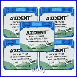 20Set AZDENT Dental Orthodontic 1st Molar Buccal Tube Bondable Non-Conv Roth. 022