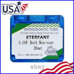 20Sets ETERFANT Dental Ortho Buccal Tube Roth018 1st Molar Monoblock Bondable US