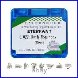 20Sets ETERFANT Dental Ortho Buccal Tubes Monoblock 1st Molar Roth 022 Bondable