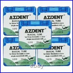 20set/pack AZDENT Dental Orthodontic Buccal Tubes 1st molar Roth 0.018 Monoblock