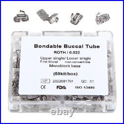 250Sets Dental Buccal Tube 1st Molar Bondable Non-Convertible Roth 022 Monoblock