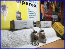 2x SameCode Amperex USA 7308 GoldPin MilitaryEdtn +OEBoxes /NOS GrailAudioTubes