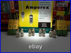 2x Vintage Amperex USA 7308 /Matched Pair/E188CC CV4108 /Top 6DJ8 6922 Upgrade