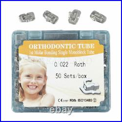 3 Dental Buccal Tube 1st Molar Bondable Non-Convertible Roth 022 Monoblock al-gh