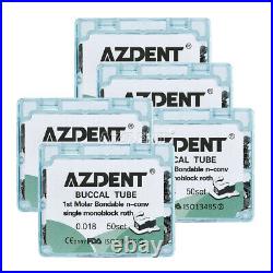 3X AZDENT Dental Monoblock Buccal Tube 1st Molar Roth 0.018 Bondable Non-Conv