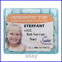 3xETERFANT Dental Orthodontic Monoblock Buccal Tubes 1st Molar Bondable Roth 022