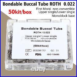5 Boxes Dental Bondable Monoblock Non-Convertible Single Roth 022 Buccal Tube R