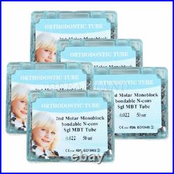 5 PACKS Dental Orthodontic Monoblock Buccal Tubes 022 2nd Molar MBT Tube