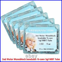 5 PACKS Dental Orthodontic Monoblock Buccal Tubes 022 2nd Molar MBT Tube FDA