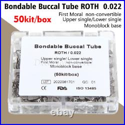 5 Packs Dental Bondable Monoblock Non-Convertible Single Roth 022 Buccal Tube
