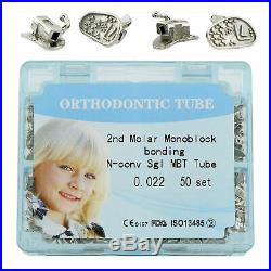 5 boxes Dental BracketsTube Orthodontic Molar Buccal Tube Mim Monoblock MBT 022