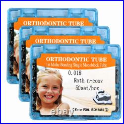 5 boxes Dental orthodontic 1st molar buccal tube monoblock roth 018 50 sets US