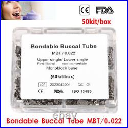 50-500 Sets Orthodontic Buccal Tube Single Monoblock 1st Molar Bondable MBT rz