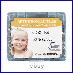 50 Set Dental Orthodontic Buccal Tubes Roth MBT 1st Molar 022 Monoblock Non-con