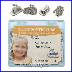 50 Set Dental Orthodontic One Piece Buccal Tubes 1st 2nd Molar Mono MBT Roth 022