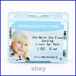 50 Sets Dental Orthodontic Buccal Tube 1st/2nd Molar Roth 022 Monoblock Inblock