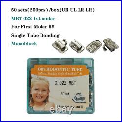 50 Sets Orthodontic Buccal Tubes Monoblock Molar Bracket MBT 022 1st ortodoncia 50 Sets Orthodontic Buccal Tubes Monoblock Molar Bracket MBT 022 1st ortodoncia