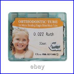 50 /pack Dental Orthodontic Buccal Tube Monoblock 1st 2nd Molar Roth MBT 022/018