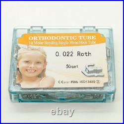 50 /pack Dental Orthodontic Buccal Tube Monoblock 1st 2nd Molar Roth MBT 022/018