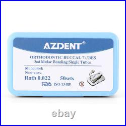 50Set Dental Buccal Tube Orthodontic 2nd Molar MBT 022 Bondable Non-Co Monoblock