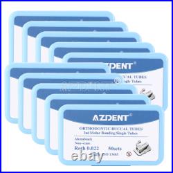 50Set Dental Buccal Tube Orthodontic 2nd Molar MBT 022 Bondable Non-Co Monoblock