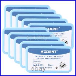 50Set Dental Buccal Tube Orthodontic 2nd Molar MBT 022 Bondable Non-Co Monoblock