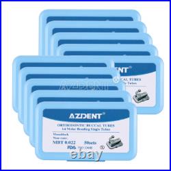 50Set Tubos Bucales 1er Molar Ortodoncia AZDENT Roth MBT. 022 Bondables