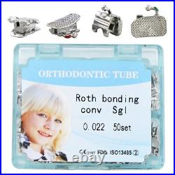 50Set US Dental Ortho Monoblock CON Metal Buccal Tube Roth MBT 022 1st 2nd Molar