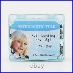 50Set US Dental Ortho Monoblock CON Metal Buccal Tube Roth MBT 022 1st 2nd Molar