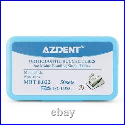 50Sets Dental Orthodontic Buccal Tubes MBT ROTH 022 1st 2nd Molar Monoblock