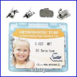 50Sets Dental Orthodontic Monoblock Buccal Tubes 022 1st 2nd Molar MBT Roth Tube