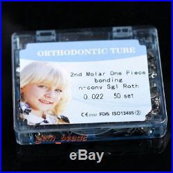 50set Dental Ortho Monoblock Bonding Buccal Tube 1st 2nd Molar MBT Roth 022 FDA