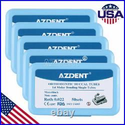 5AZDENT 1st Molar Bondable Monoblock Non-Convert Roth. 022 Buccal Tube 200Pc/Box