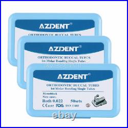 5AZDENT 1st Molar Bondable Monoblock Non-Convert Roth. 022 Buccal Tube 200Pc/Box