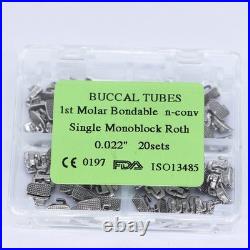 5Box Dental orthodontic tube roth 0.022 Monoblock n-conv single buccal