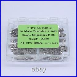 5Box Dental orthodontic tube roth 0.022 Monoblock n-conv single buccal