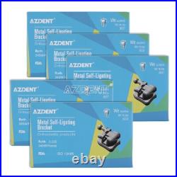 5Box Passive Self Ligating Bracket Roth. 022 Hooks 345& Buccal Tube MIM Monoblock