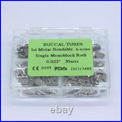 5Boxes Dental Orthodontic Monoblock n-conv Single Buccal Tube Roth 0.022 20sets