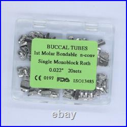 5Boxes Dental Orthodontic Monoblock n-conv Single Buccal Tube Roth 0.022 20sets