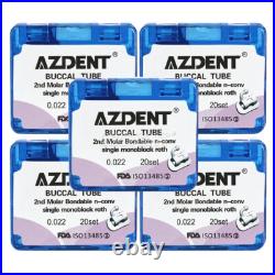 5Pack Dental Ortho Buccal Tube Roth. 022 Monoblock Non-Conv2nd Molar Bondable