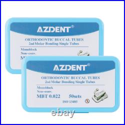 5Pack Dental Orthodontic 2nd Molar Bondable Non-Conver MBT 022 Buccal Tube