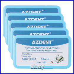 5Pack Dental Orthodontic 2nd Molar Bondable Non-Conver MBT 022 Buccal Tube