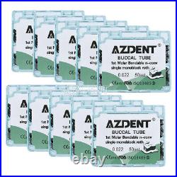 5X AZDENT Dental Buccal Tube Roth 022 1st Molar Bondable Non-Conv Monoblock USA